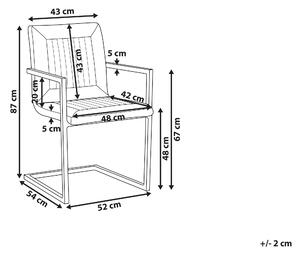 Zondo Set 2 kom. blagovaonskih stolica BOLENDE (smeđa). 1023599