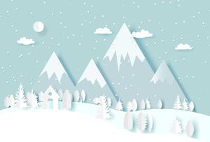 Foto tapeta - Snježni krajolik (147x102 cm)
