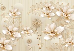 Foto tapeta - Kompozicija zlatnog cvijeća (147x102 cm)