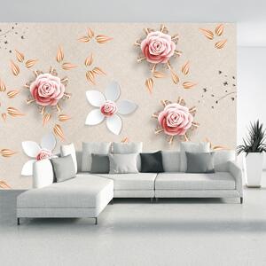 Foto tapeta - Ružičasto cvijeće (147x102 cm)