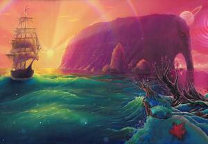 Foto tapeta - Uljane boje, Plovidba u fantastično carstvo (147x102 cm)