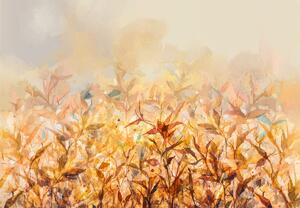 Foto tapeta - Lišće u bojama jeseni, Uljane boje (147x102 cm)