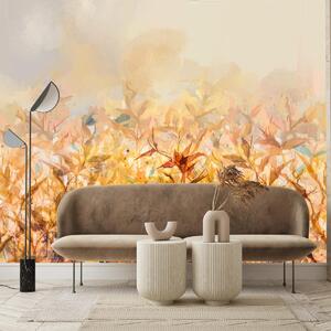 Foto tapeta - Lišće u bojama jeseni, Uljane boje (147x102 cm)