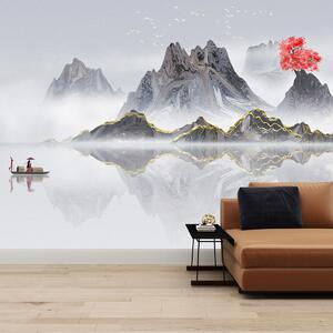 Foto tapeta - Planine u magli (147x102 cm)