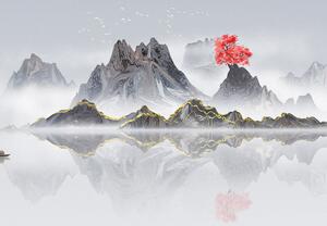 Foto tapeta - Planine u magli (147x102 cm)