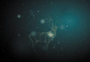 Foto tapeta - Čarobni jelen noću (147x102 cm)