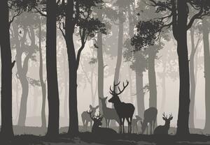 Foto tapeta - Jelen u šumi (147x102 cm)