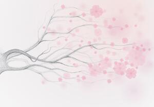 Foto tapeta - Drvo s ružičastim cvjetovima (147x102 cm)