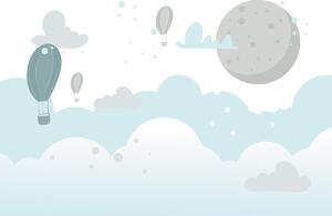Foto tapeta - Baloni u oblacima, ilustracija (147x102 cm)