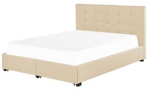 Zondo Bračni krevet 160 cm Rhiannon (bež) (s podnicom i prostorom za odlaganje). 1075621