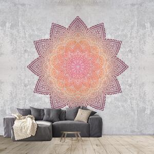 Foto tapeta - Mandala s motivom betona (147x102 cm)