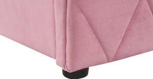 Zondo Bračni krevet 160 cm Rhett (ružičasta) (s podnicom i prostorom za odlaganje). 1075602