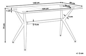 Zondo Blagovaonski stol Sham (providna) (za 4 osobe). 1075710