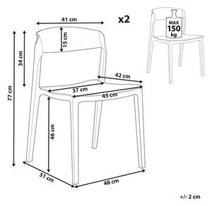 Zondo Set blagovaonskih stolica (2 kom.) Seasar (bijela) . 1075951