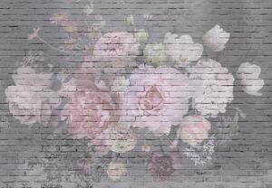 Foto tapeta - Cigle s cvijećem (147x102 cm)
