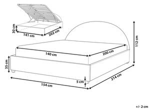 Zondo Bračni krevet 140 cm Verena (bež) (s podnicom i prostorom za odlaganje). 1076342