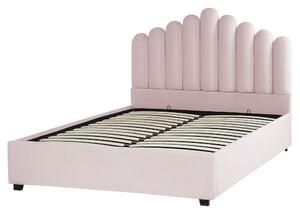Zondo Bračni krevet 160 cm Valhala (ružičasta) (s podnicom i prostorom za odlaganje). 1076481