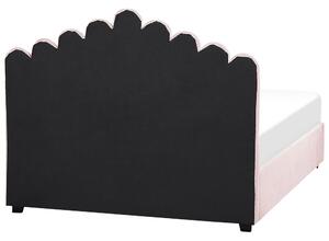 Zondo Bračni krevet 160 cm Valhala (ružičasta) (s podnicom i prostorom za odlaganje). 1076481
