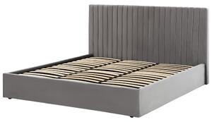 Zondo Bračni krevet 180 cm Vakarine (siva) (s podnicom i prostorom za odlaganje). 1076494