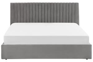 Zondo Bračni krevet 180 cm Vakarine (siva) (s podnicom i prostorom za odlaganje). 1076494