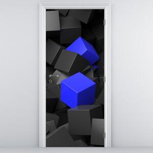 Foto tapeta za vrata - Dvije plave kocke (95x205cm)