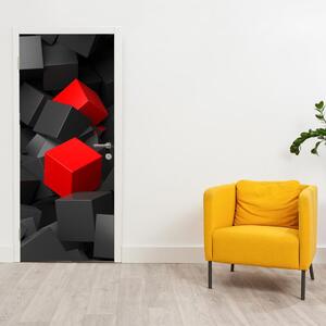 Foto tapeta za vrata - Dvije crvene kocke (95x205cm)