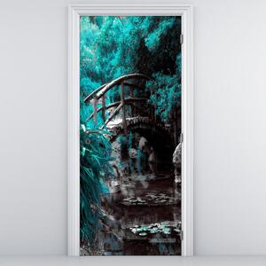 Foto tapeta za vrata - Most preko potoka (95x205cm)