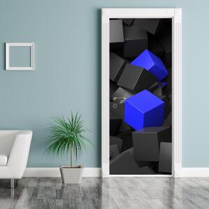 Foto tapeta za vrata - Dvije plave kocke (95x205cm)