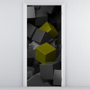 Foto tapeta za vrata - Dvije žute kocke (95x205cm)
