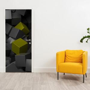 Foto tapeta za vrata - Dvije žute kocke (95x205cm)