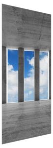 Foto tapeta za vrata - Betonska palisada do neba (95x205cm)