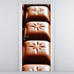 Foto tapeta za vrata - Kockice čokolade (95x205cm)