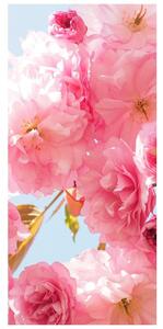 Foto tapeta za vrata - Ružičasti cvijetovi (95x205cm)
