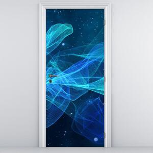 Foto tapeta za vrata - Plava apstrakcija (95x205cm)