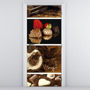 Foto tapeta za vrata - čokoladni bomboni (95x205cm)