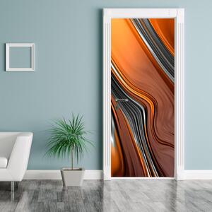 Foto tapeta za vrata - narančasta apstrakcija (95x205cm)