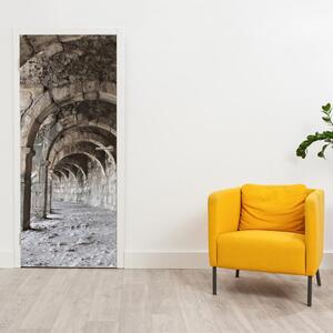 Foto tapeta za vrata - kameni tunel (95x205cm)