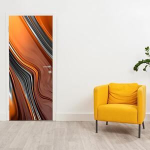 Foto tapeta za vrata - narančasta apstrakcija (95x205cm)