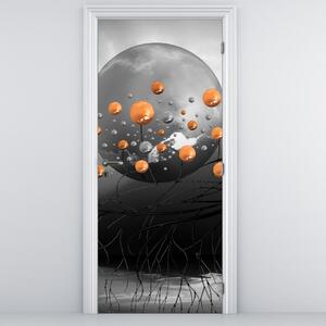 Foto tapeta za vrata - Narančaste kugle (95x205cm)