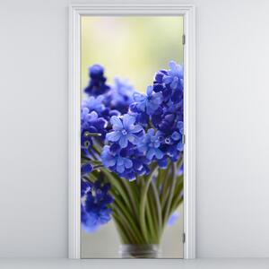 Foto tapeta za vrata - Buket plavog cvijeća (95x205cm)