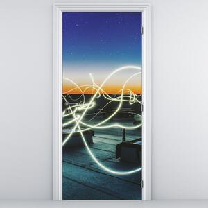 Foto tapeta za vrata - Pogled na nebo s krova (95x205cm)