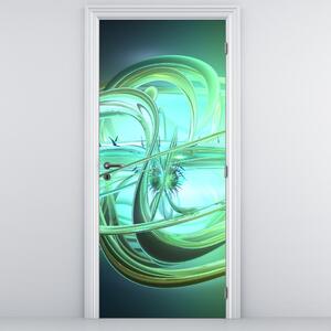 Foto tapeta za vrata - Zelena apstrakcija (95x205cm)
