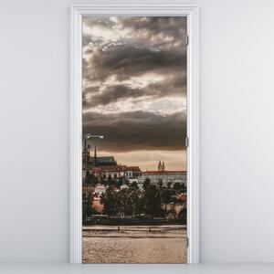 Foto tapeta za vrata - Oblačan Prag (95x205cm)