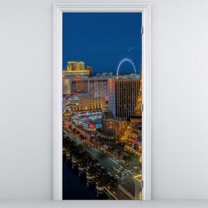 Foto tapeta za vrata - Noćni Las Vegas (95x205cm)