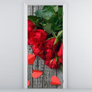 Foto tapeta za vrata - Buket ruža (95x205cm)