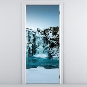 Foto tapeta za vrata - Zaleđeni slapovi (95x205cm)