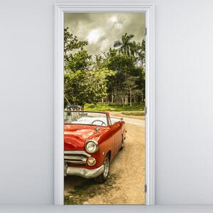 Foto tapeta za vrata - Auto oldtimer u prirodi (95x205cm)