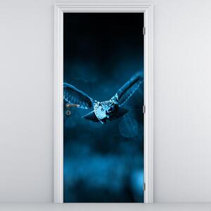 Foto tapeta za vrata - Leteća sova (95x205cm)