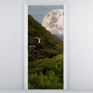 Foto tapeta za vrata - Pejzaž s mjesecom (95x205cm)