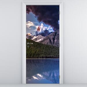 Foto tapeta za vrata - Jezero i planine (95x205cm)